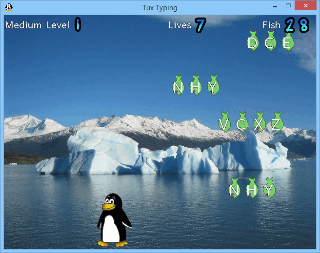 Tux Typing Screenshot