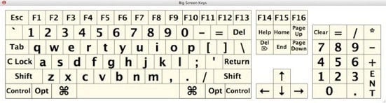 Big Screen Keys Screenshot