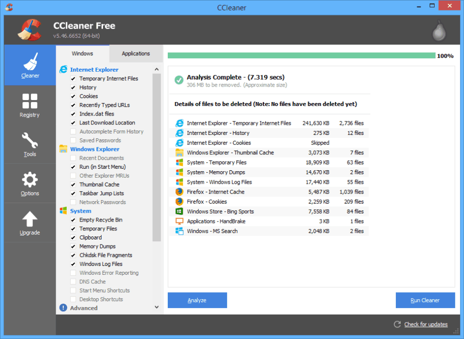 CCleaner Screenshot