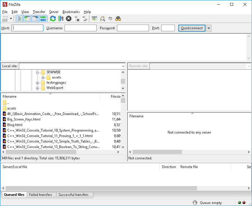 FileZilla Screenshot