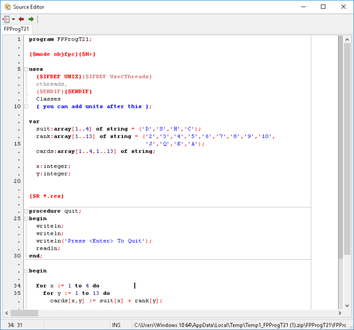 Free Pascal Screenshot