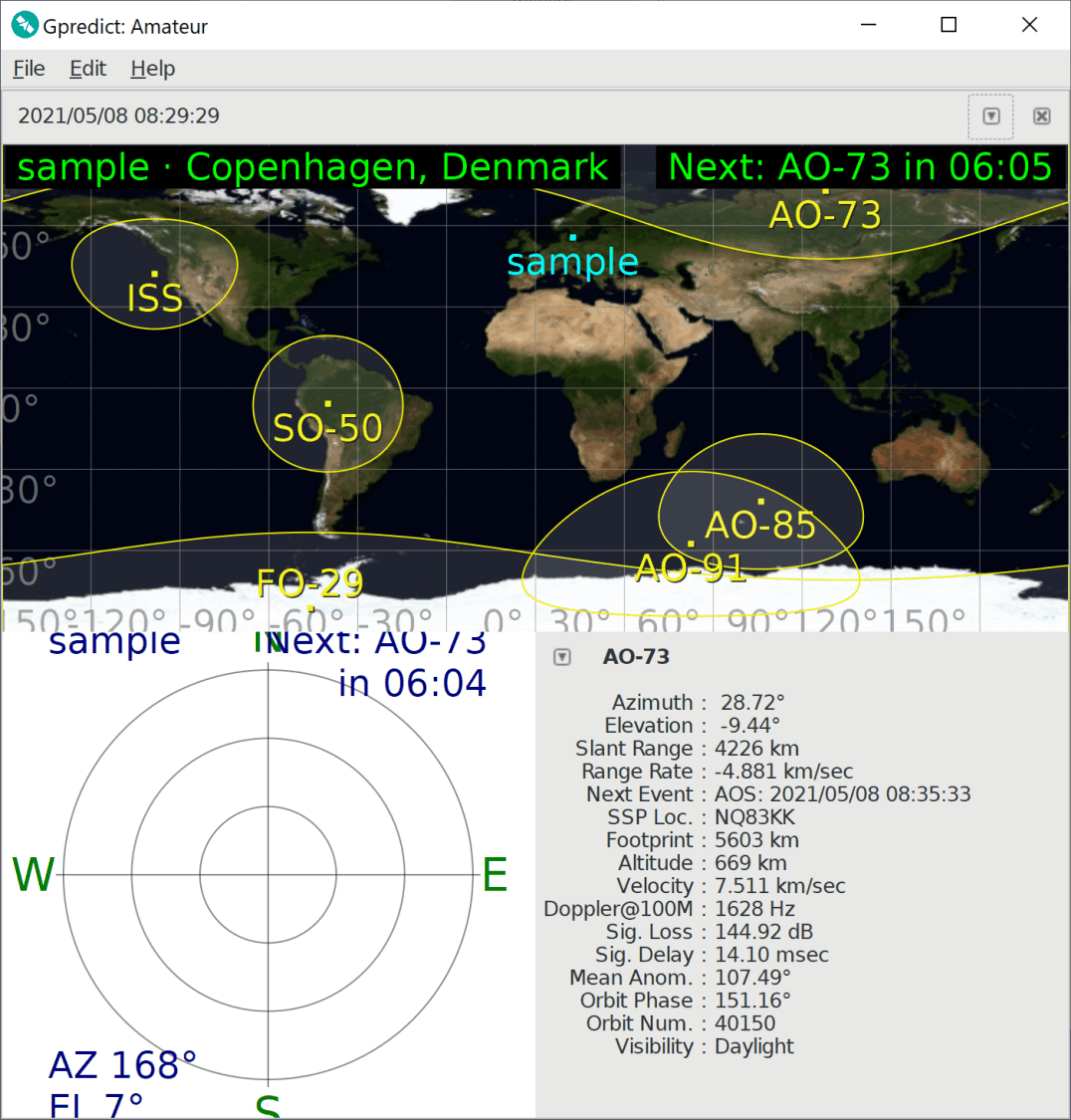 Gpredict Screenshot