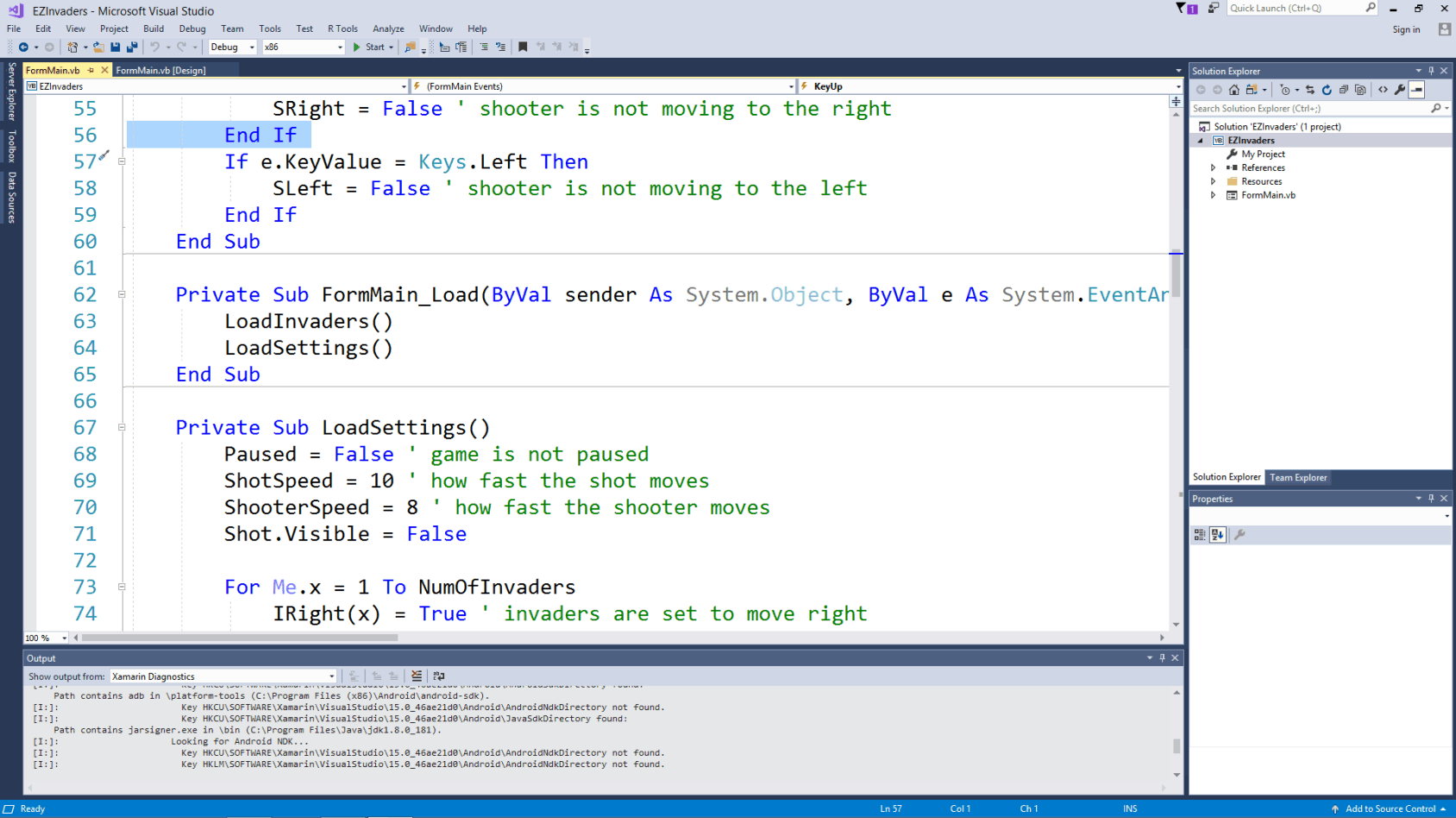 Visual Basic Screenshot