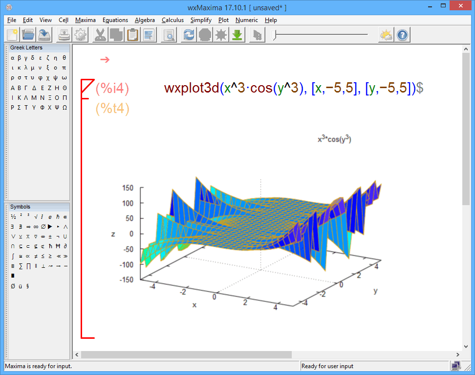 wxMaxima Screenshot